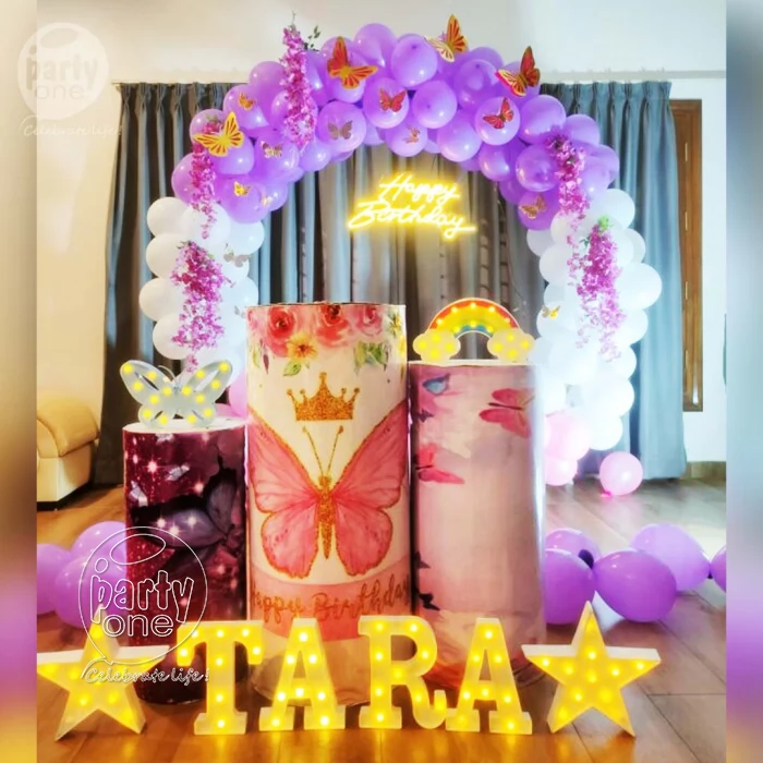 birthday Simple Elegant Butterfly Balloon Birthday Decoration